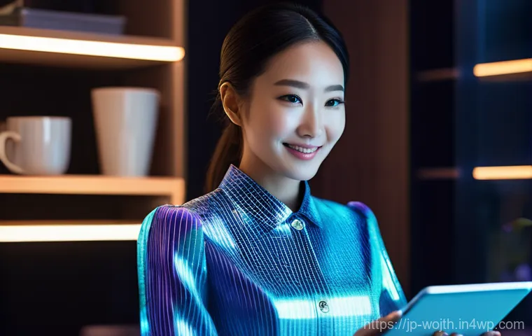 가치중심 기술과 고객 로열티 증대 - **Prompt 1: Personalized Digital Experience**
    A bright, modern interior resembling a high-tech c...