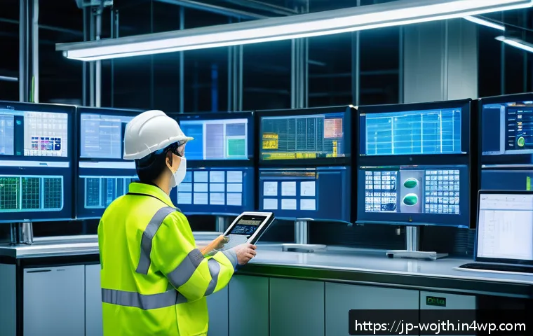 가치중심 기술의 경제적 효과 분석 - A modern Japanese smart factory interior scene with advanced IoT sensors monitoring high-tech manufa...
