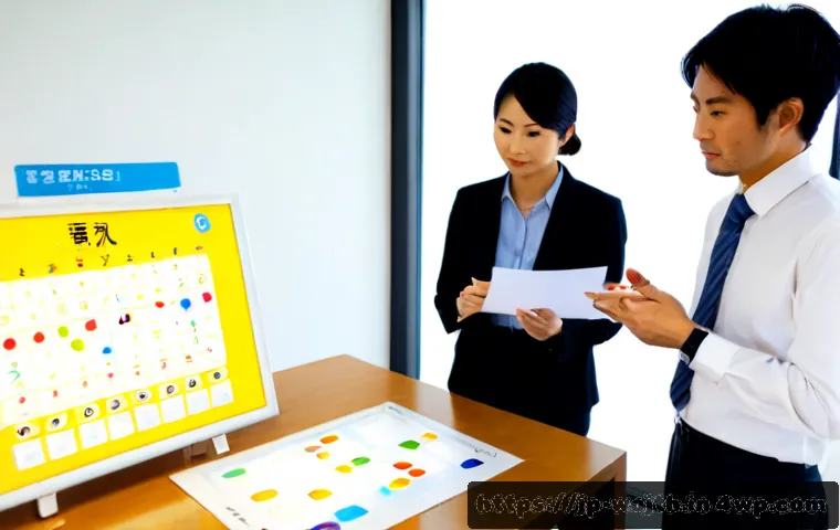 가치중심 기술 평가 매트릭스 - Photorealistic Japanese business team in a bright modern Tokyo office reviewing a value-centered tec...